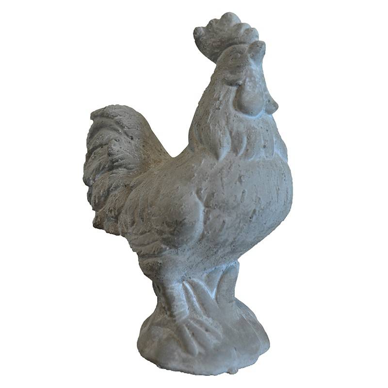La Grande Prairie - Statuette coq ciment 13x07x18cm - Image 1