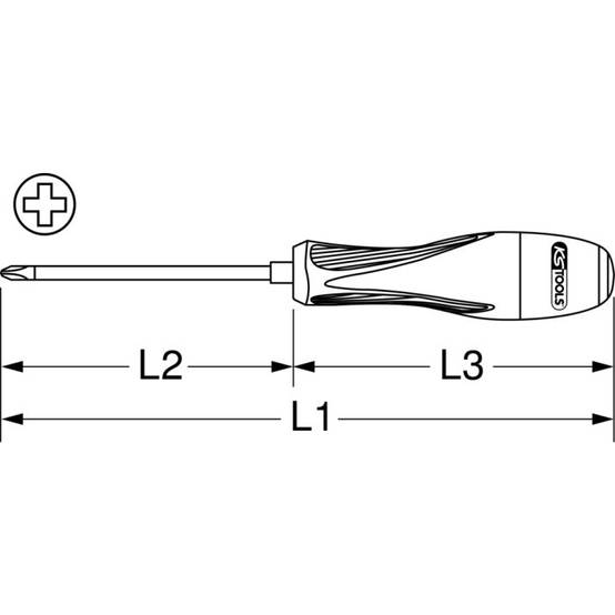 Tournevis Ultimate Phillips, PH2 - lame 125 mm - KSTOOLS - 922.6025 - Image 4