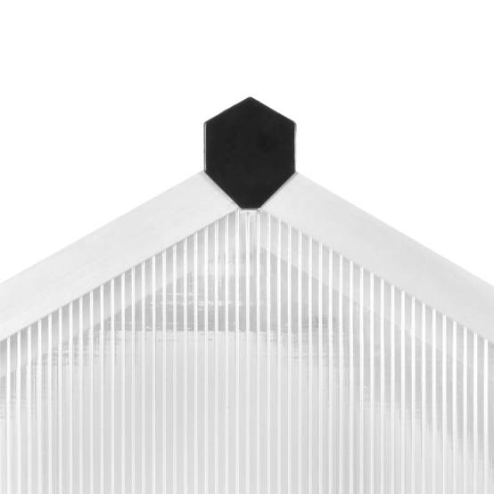 Serre Jardin Aluminium Polycarbonate Culture Plantes Résistante UV 6,87m² Transparente - ComfortXL Outdoor Living - Image 8