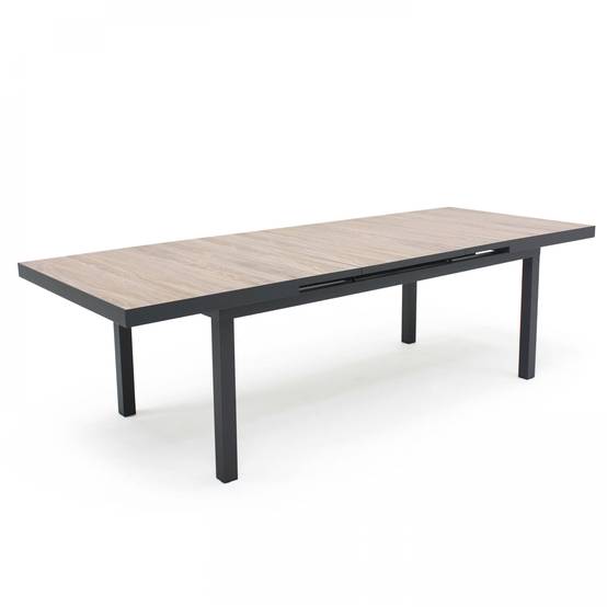 Oviala - Table extensible aluminium et céramique imitation bois Tivoli - Oviala - Image 1