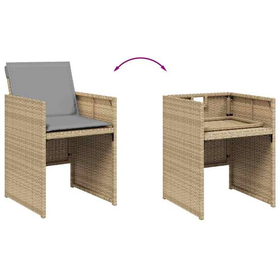 Prolenta Premium - Chaises de jardin rotin beige 50,5 x 54 x 79 cm - Prolenta premium p3110.8 - Image 8