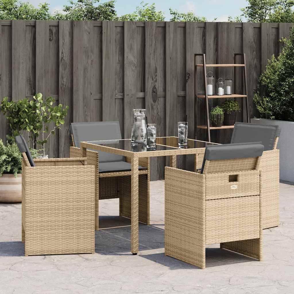 Prolenta Premium - Chaises de jardin rotin beige  50,5 x 54 x 79 cm  - Prolenta premium p3110.8 - Image 3