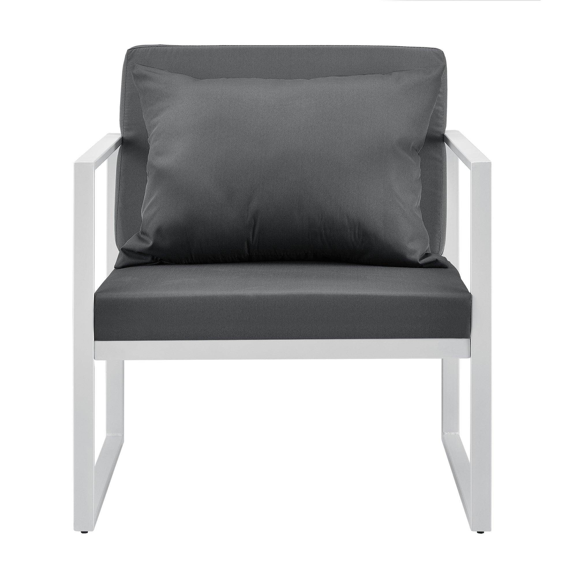 Helloshop26 - 2 x chaises extérieures robustes avec coussins confortables blanc 70 x 60 x 60 cm - Image 3