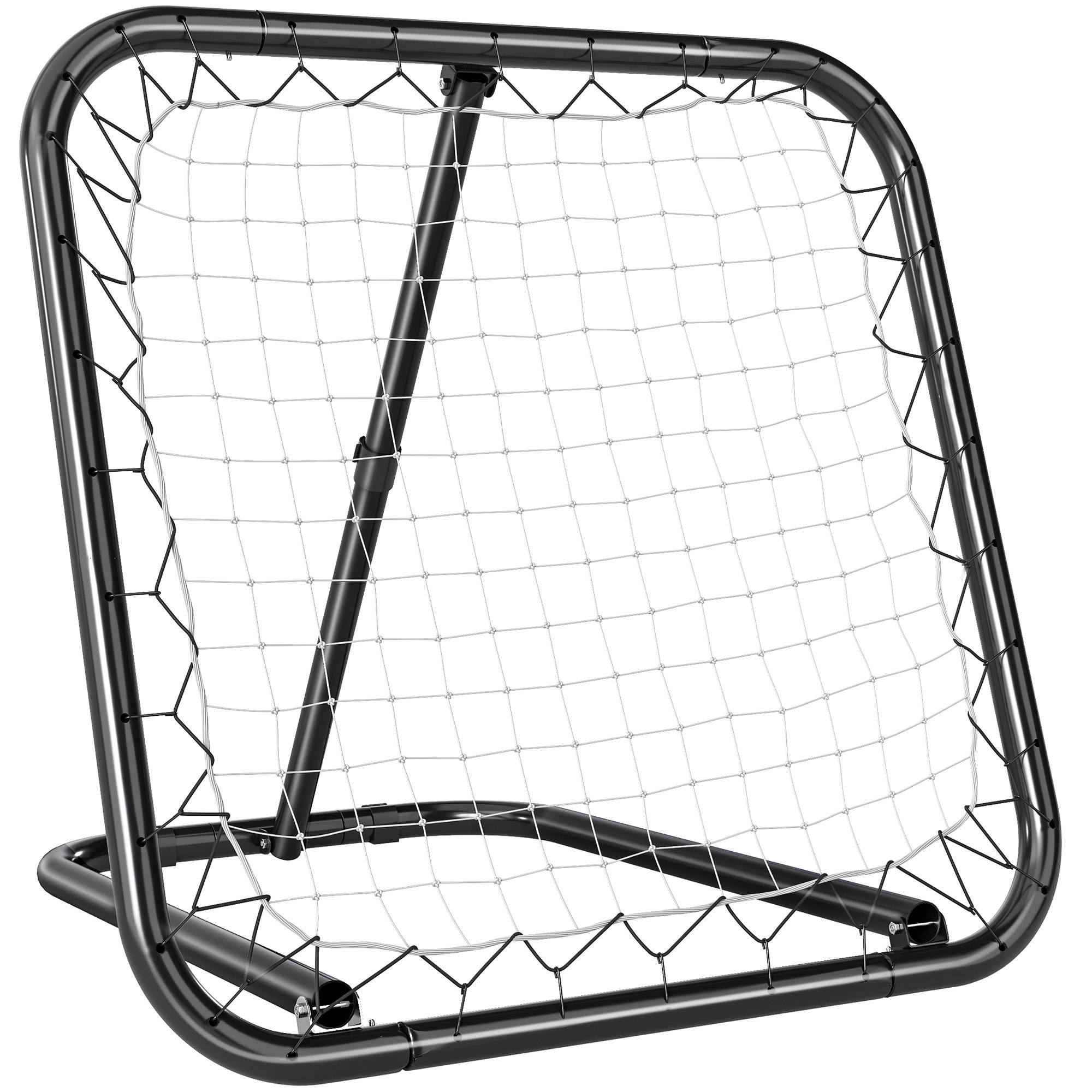 Mur de rebond football 78x84 cm, réglable 5 positions, portable avec piquets, entraînement jeunes, blanc - Image 1