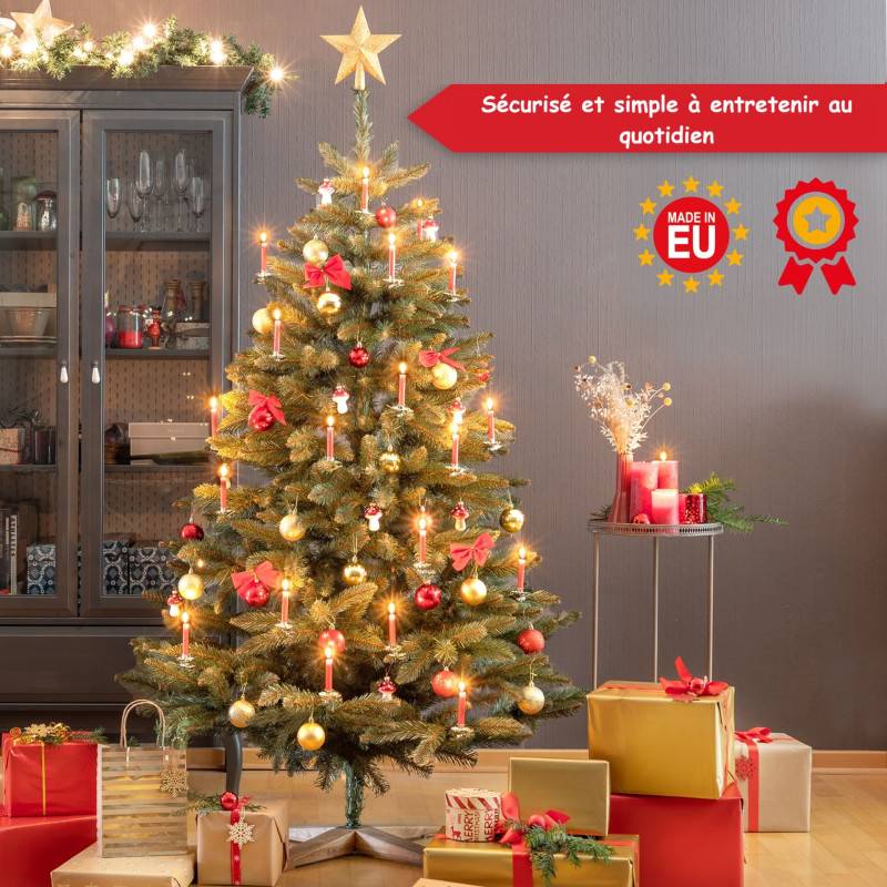 Sapin de Noël artificiel 180cm Arbre de Noël Support et sac de rangement inclus - Image 5