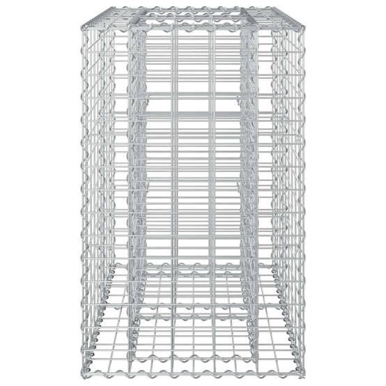 PANGIVO - Lit surélevé gabion Acier galvanisé Argenté 90 x 50 x 80 cm - PANGIVO - Image 7