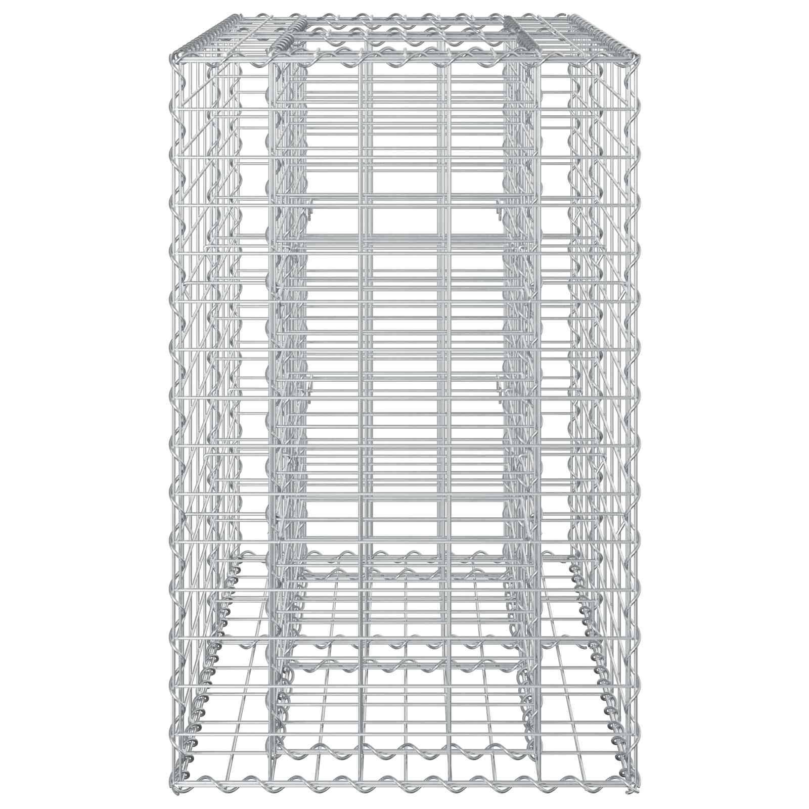 PANGIVO - Lit surélevé gabion Acier galvanisé Argenté 90 x 50 x 80 cm - PANGIVO - Image 7