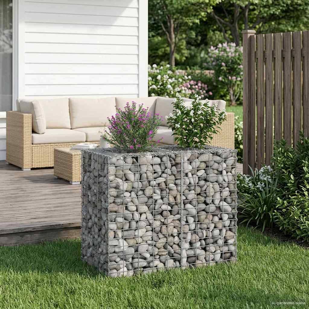 PANGIVO - Lit surélevé gabion Acier galvanisé Argenté 90 x 50 x 80 cm - PANGIVO - Image 5