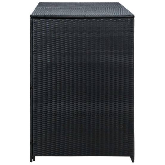 Abri pour poubelle résine tressée noir 148 x 80 x 111 cm - PANGIVO - Image 7