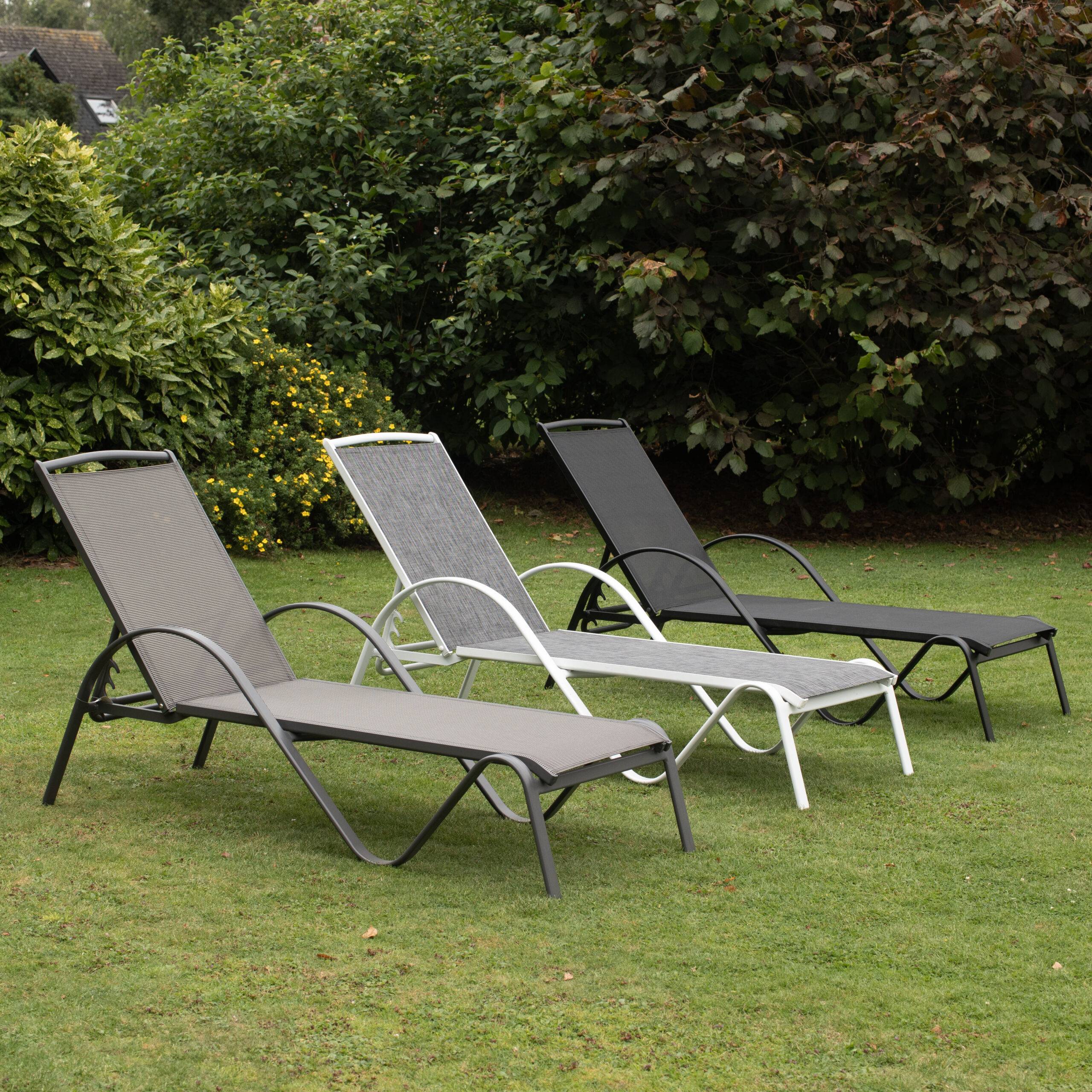 Wilsa Garden - Bain de soleil gris en aluminium multipositions SUNSET - Image 6