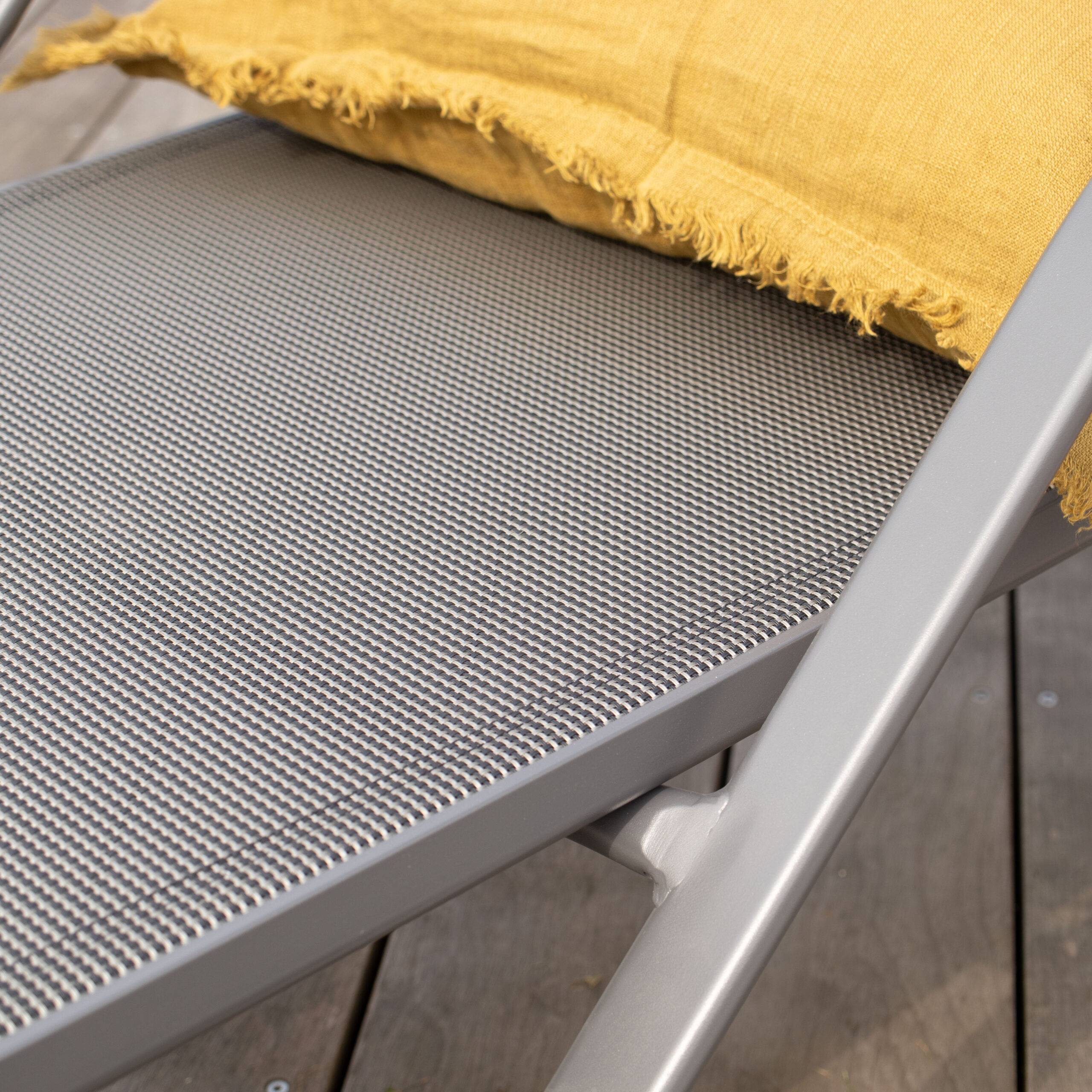 Wilsa Garden - Bain de soleil gris en aluminium multipositions SUNSET - Image 3