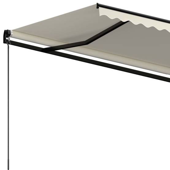 Auvent rétractable manuel Aluminium Terrasse Imperméable 600x350 cm Crème - ComfortXL Outdoor Living - Image 5