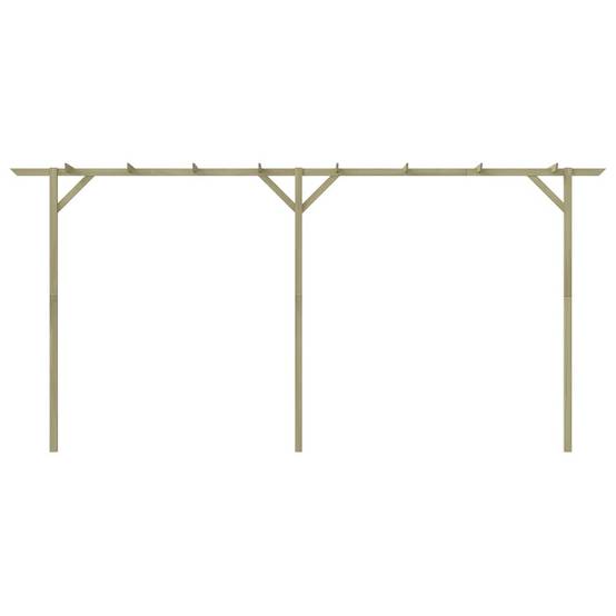 Grande Pergola Jardin Bois Pin Imprégné Entrée 3 Poteaux 410cm - ComfortXL Outdoor Living - Image 5