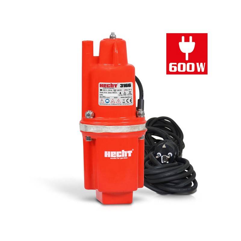 Hecht 3166 Pompe submersible pour eaux usées Pompe jardin Pompe à membrane 600W 1400 l/h - Image 2