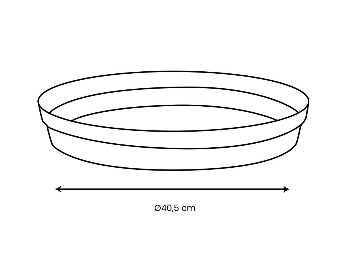 Eda - Soucoupe Ø 40 cm pour pot Ø 60 cm - Orange terre battue - Eda - Image 2