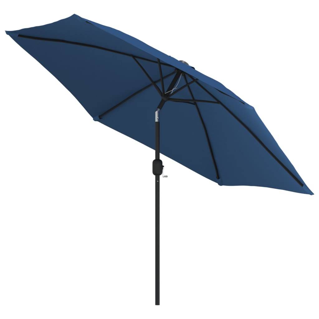 Helloshop26 - Parasol d'extérieur avec poteau en métal 300 cm bleu - Image 2