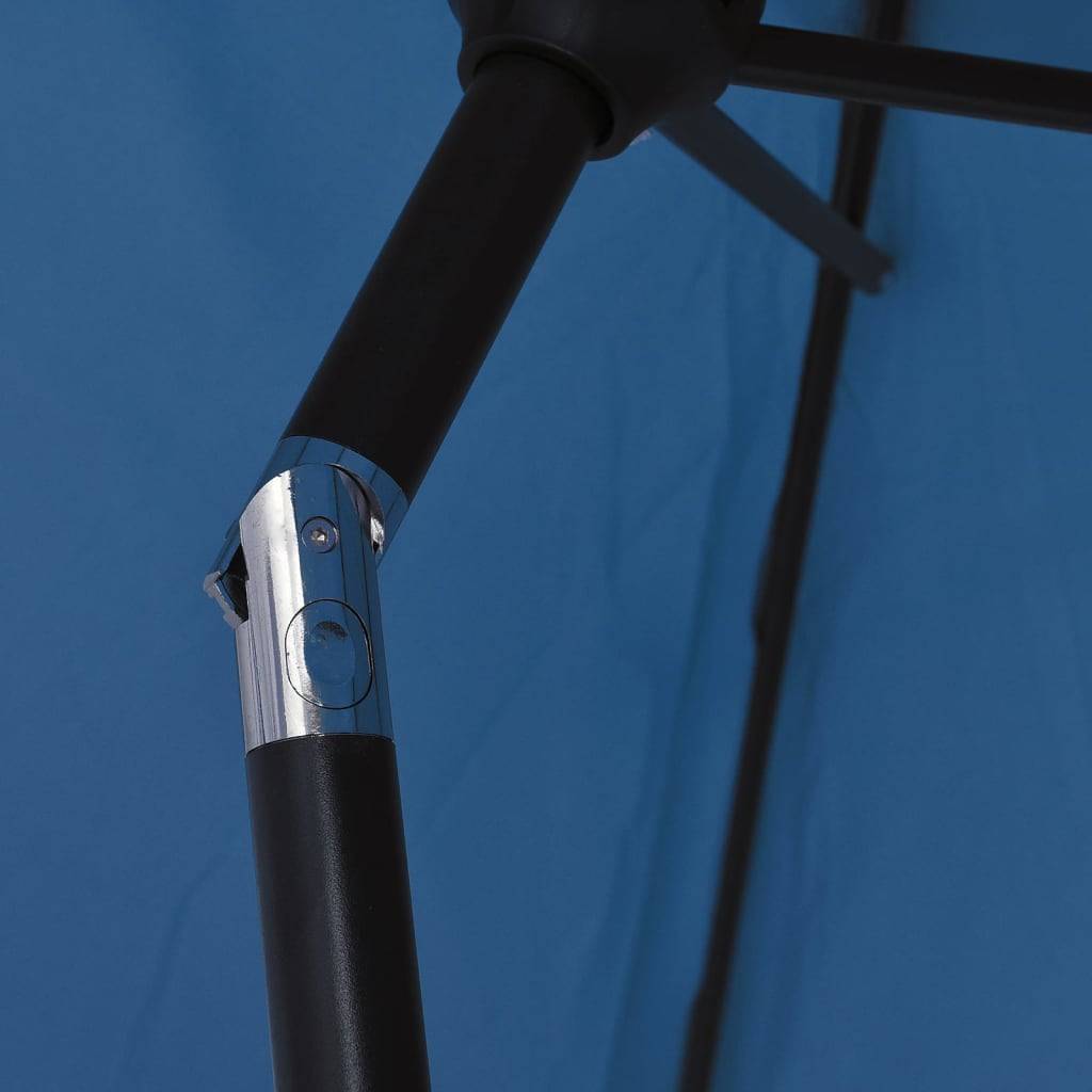 Helloshop26 - Parasol d'extérieur avec poteau en métal 300 cm bleu - Image 5