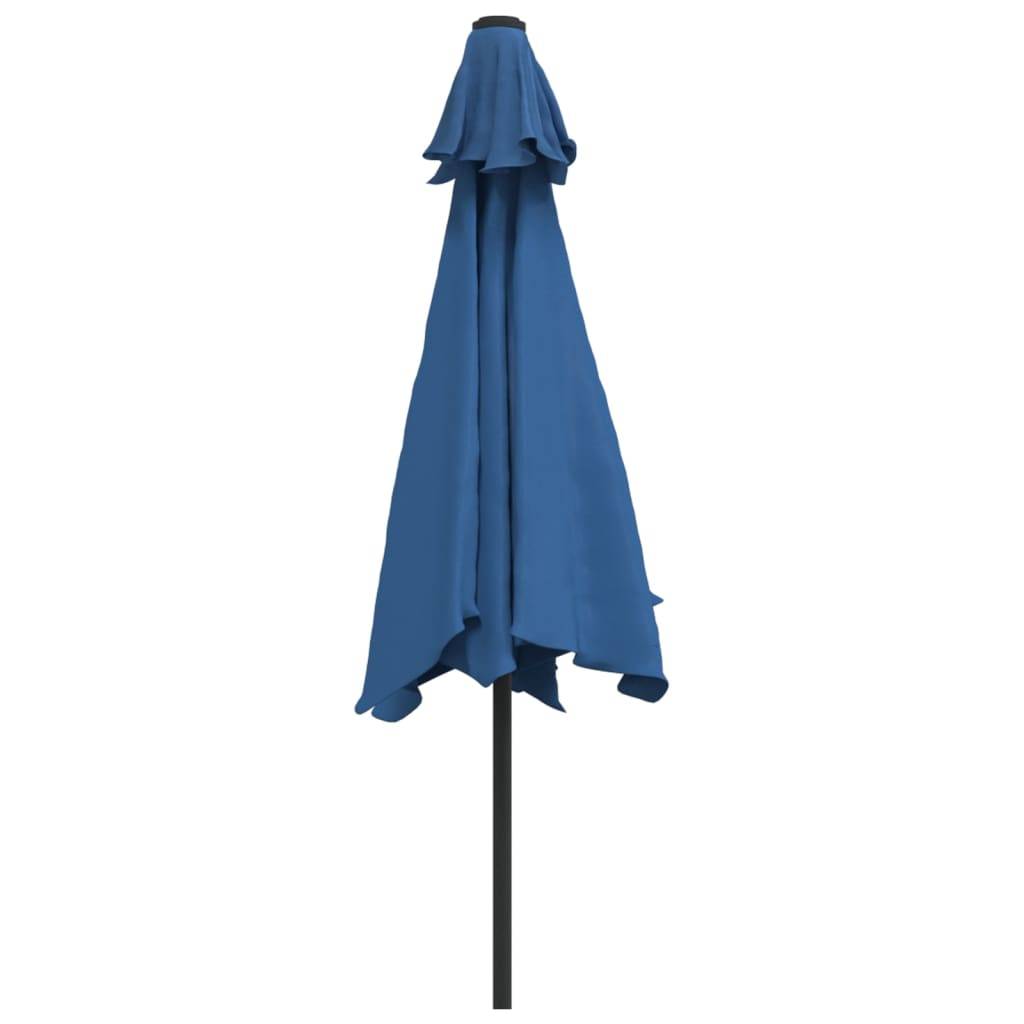 Helloshop26 - Parasol d'extérieur avec poteau en métal 300 cm bleu - Image 3