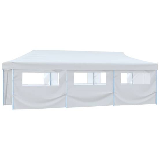 Vidaxl - Tente de réception escamotable avec 8 parois 3 x 9 m Blanc vidaXL 48874 - Image 2