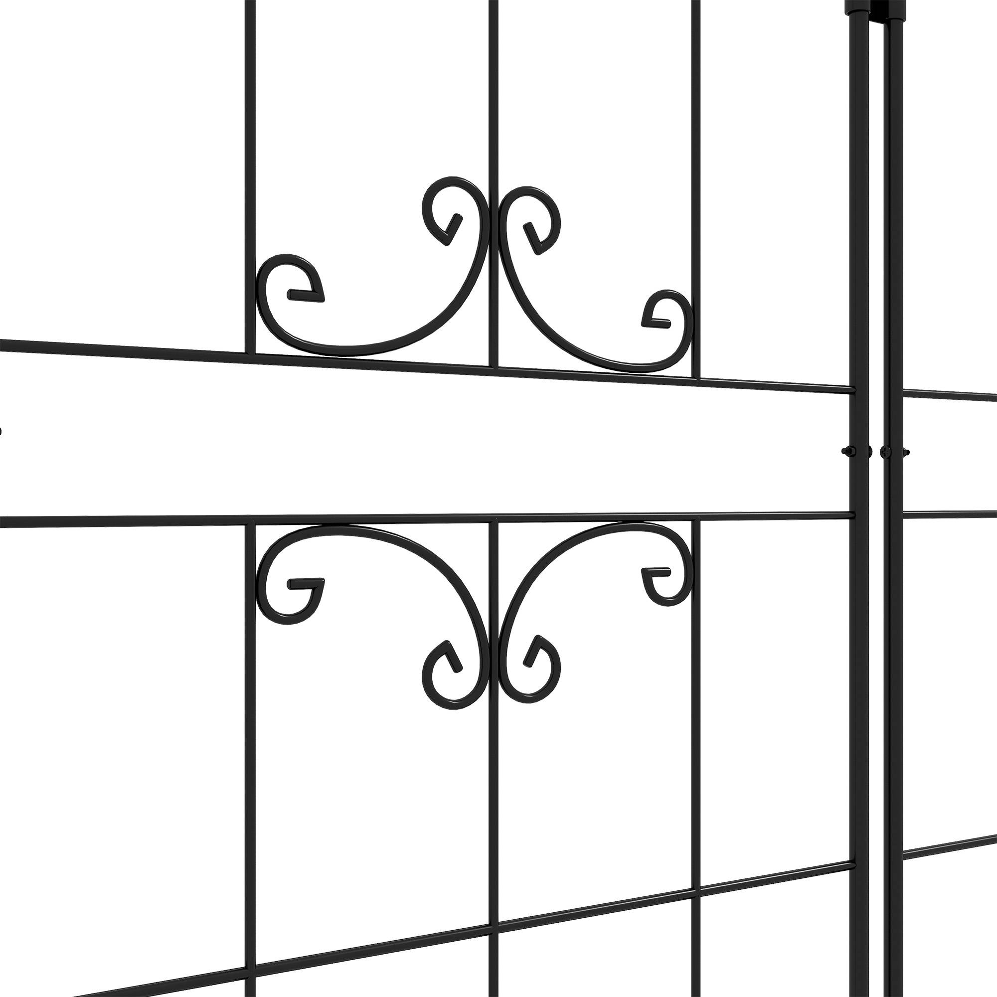 Lot 2 Treillis Jardin Métal Plantes Grimpantes Support Mural Noir 50x181cm - ComfortXL Outdoor Living - Image 10