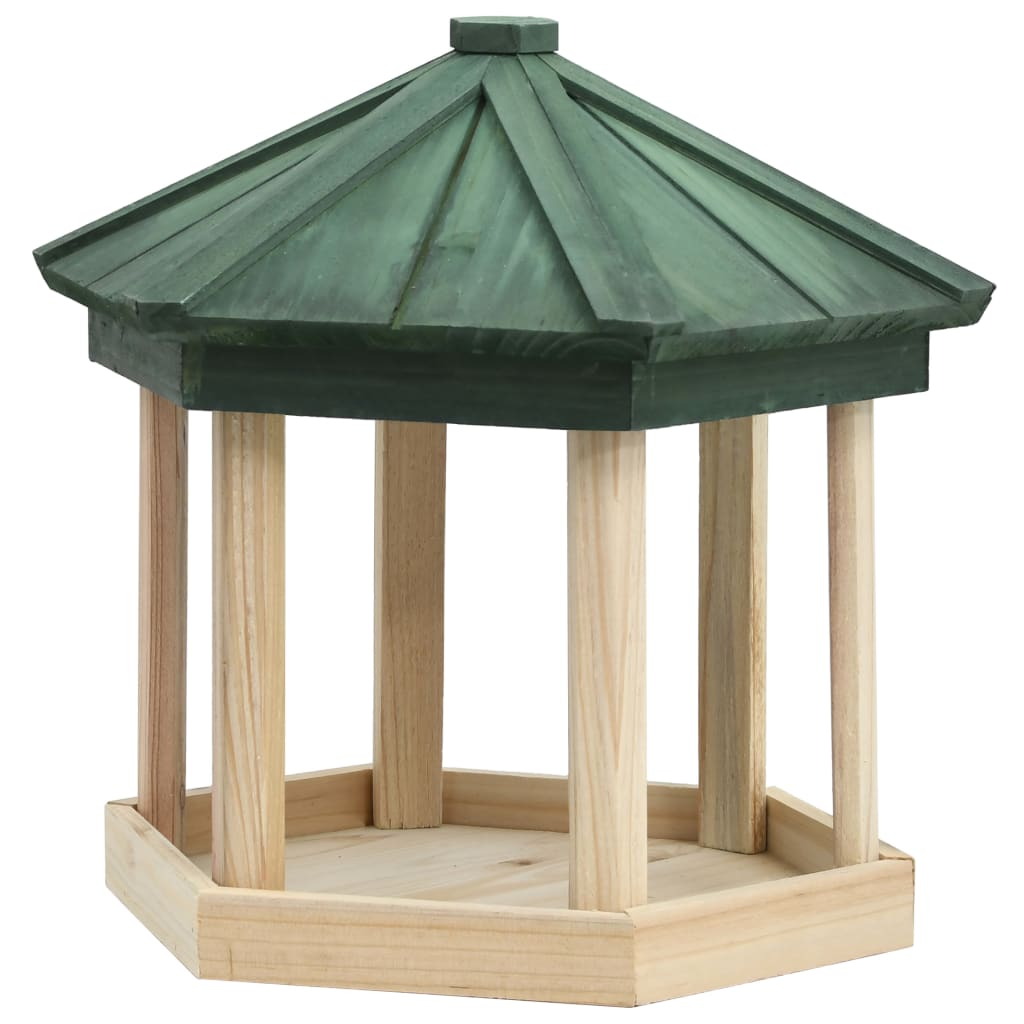 Vidaxl - Mangeoire À Oiseaux Octogone Bois De Sapin 33X30 Cm - vidaXL - Image 2