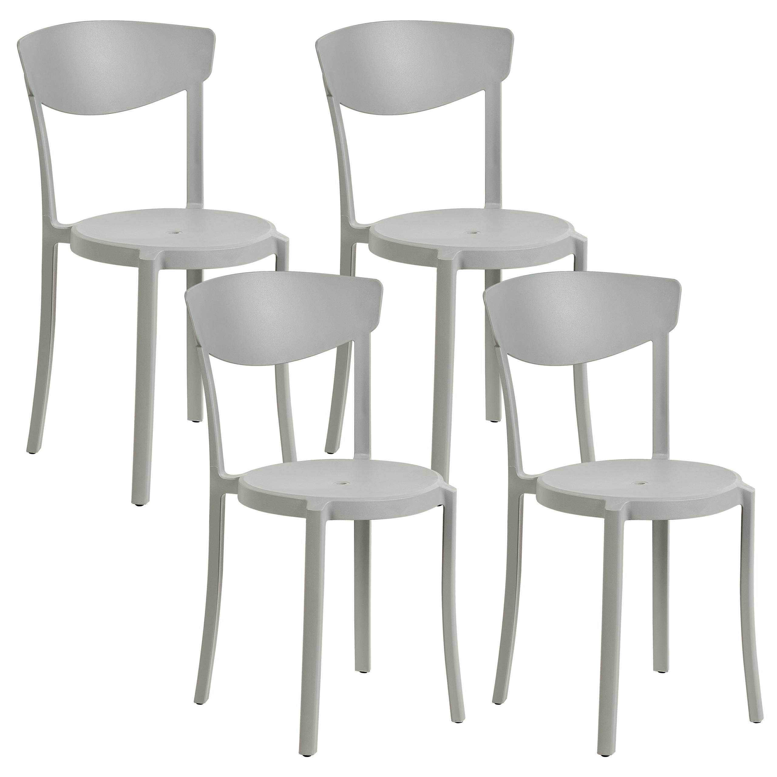 Beliani - Chaise de salle à manger Matière synthétique Gris clair VIESTE Beliani - Image 1