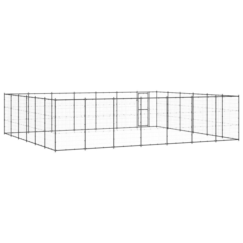 Helloshop26 - Chenil extérieur cage enclos parc animaux chien d'extérieur pour chiens acier 50,82 m² - Image 5