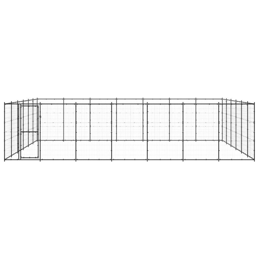 Helloshop26 - Chenil extérieur cage enclos parc animaux chien d'extérieur pour chiens acier 50,82 m² - Image 3