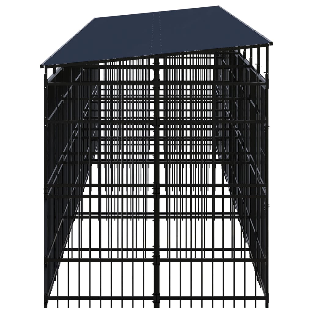 Vidaxl - Chenil d'extérieur avec toit pour chiens Acier 18,43 m² vidaXL 3098017 - Image 3
