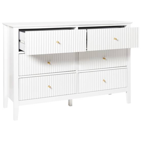 Beliani - Commode MDF Blanc ASSISI - 120x40x80- Beliani - Image 6