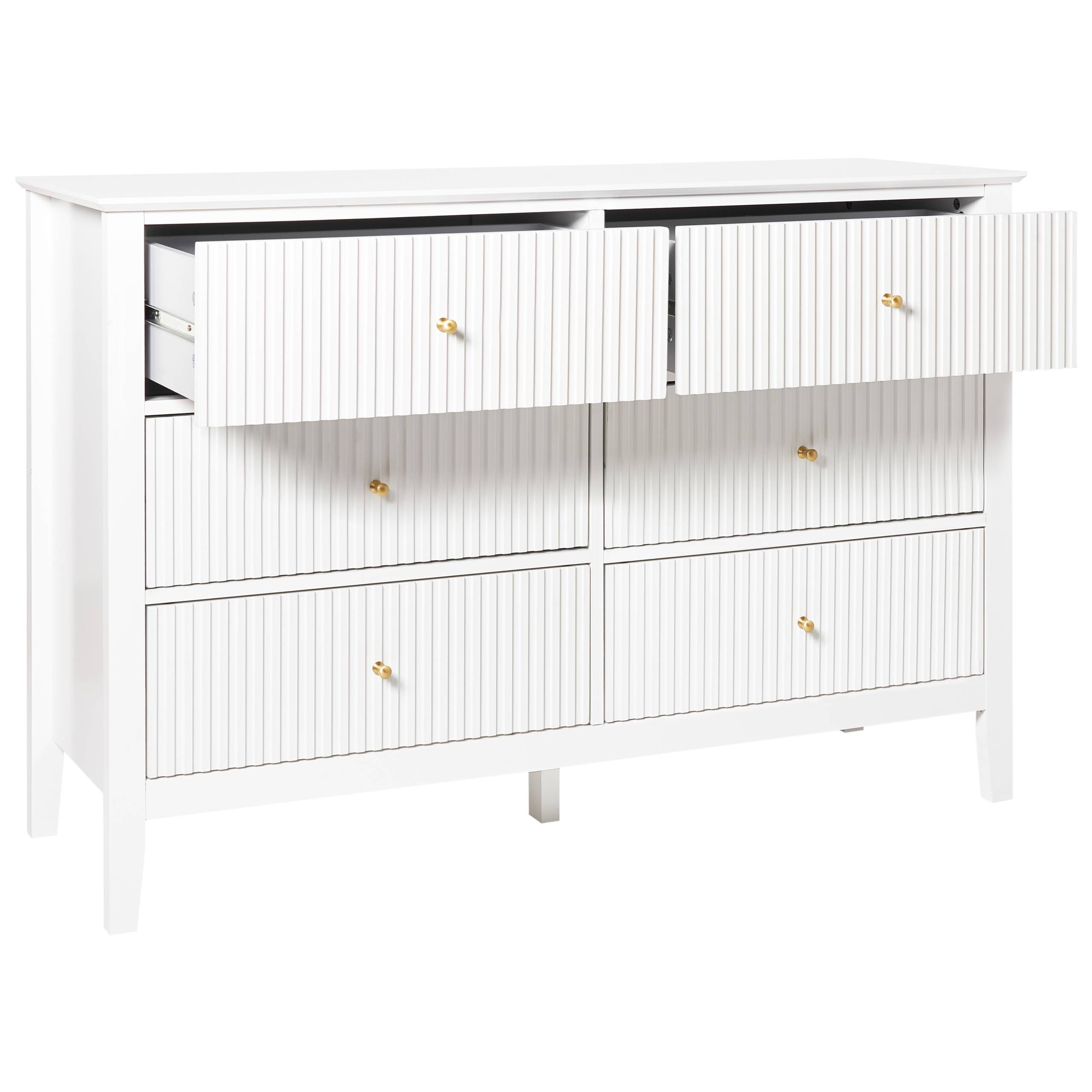 Beliani - Commode MDF Blanc ASSISI - 120x40x80- Beliani - Image 6