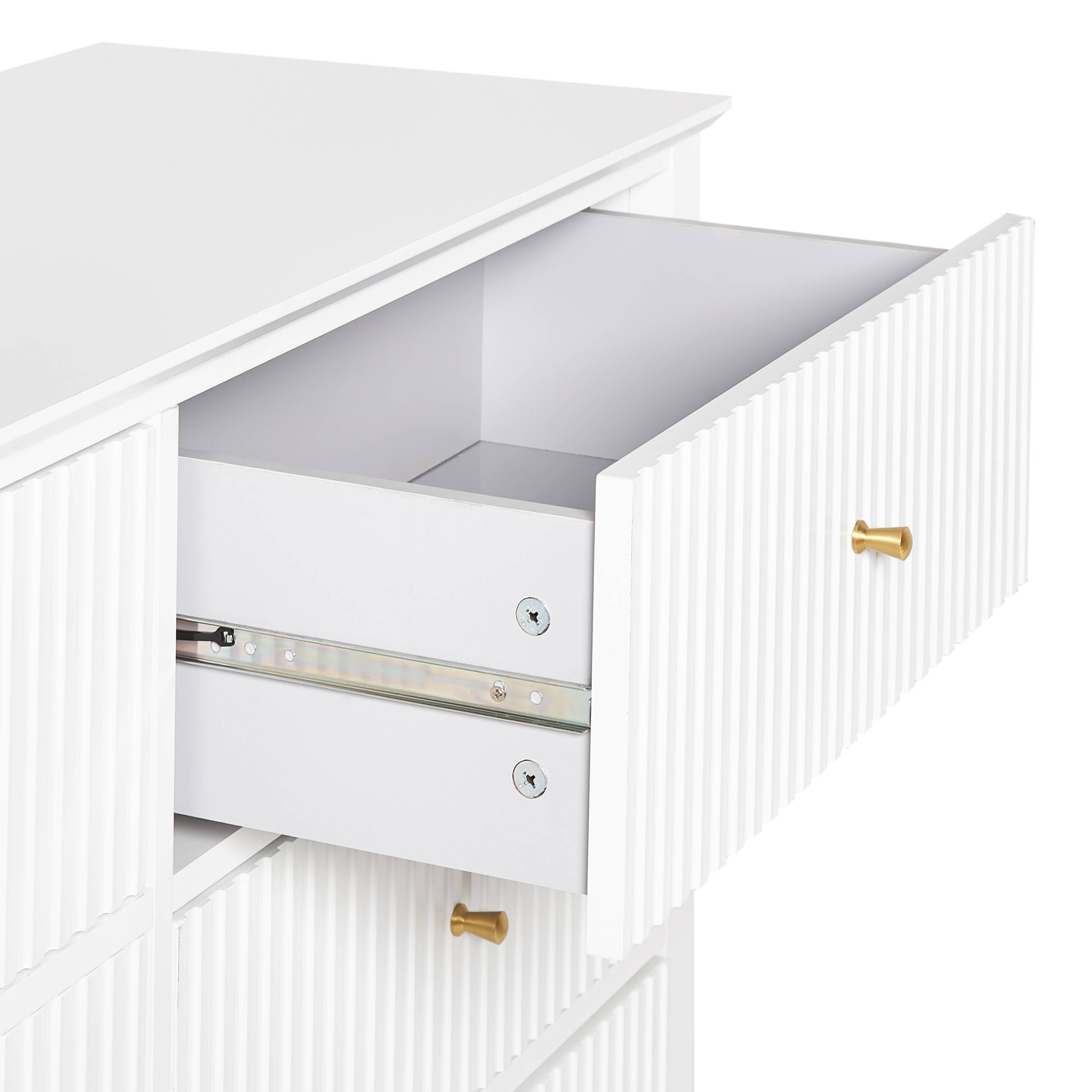 Beliani - Commode MDF Blanc ASSISI - 120x40x80- Beliani - Image 7