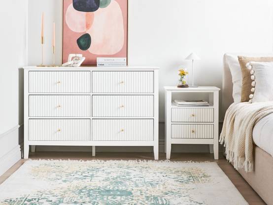 Beliani - Commode MDF Blanc ASSISI - 120x40x80- Beliani - Image 1