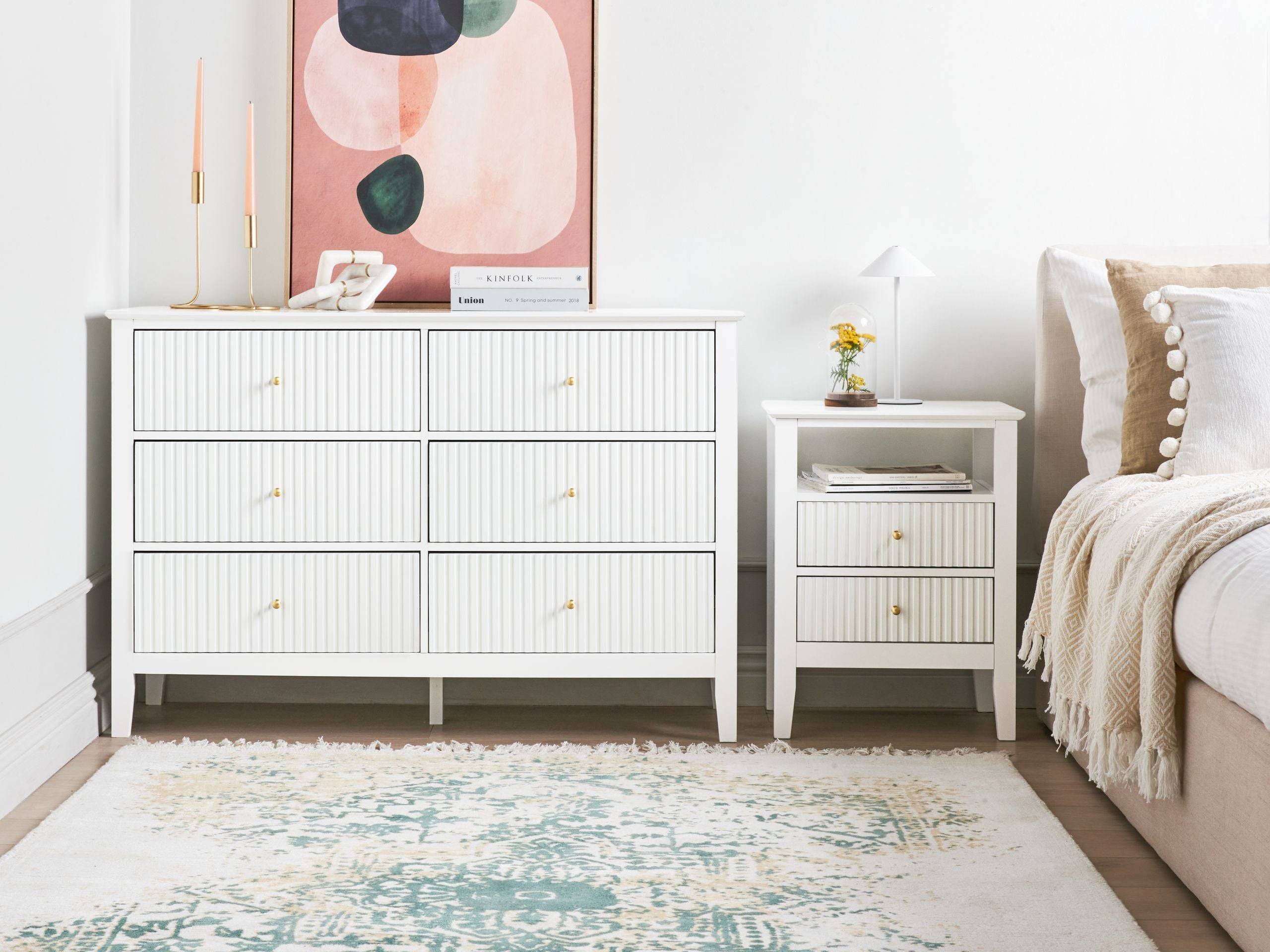 Beliani - Commode MDF Blanc ASSISI - 120x40x80- Beliani - Image 1