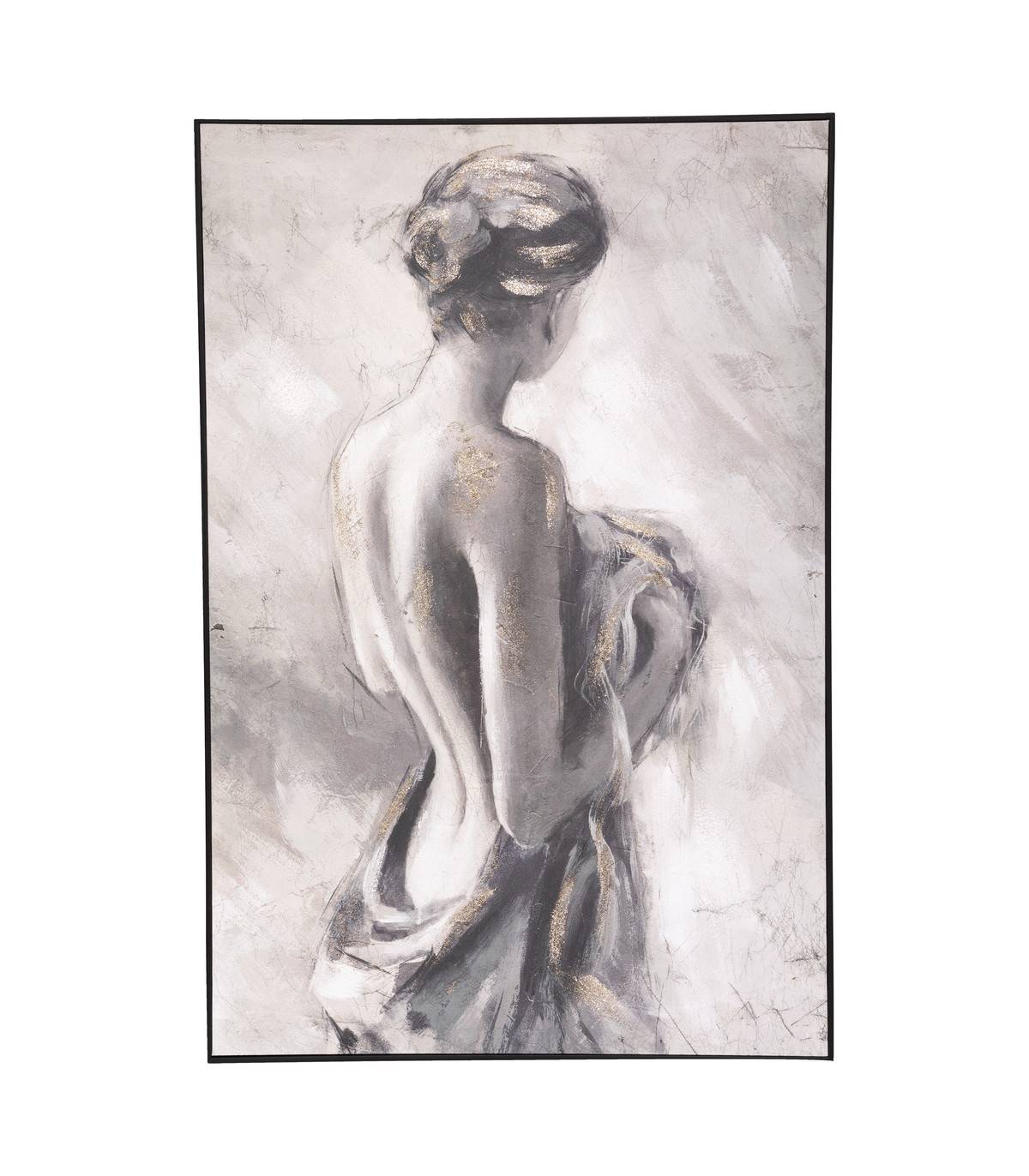 Tableau Toile murale encadrée peinte Nu 60 x 90 cm - Image 1
