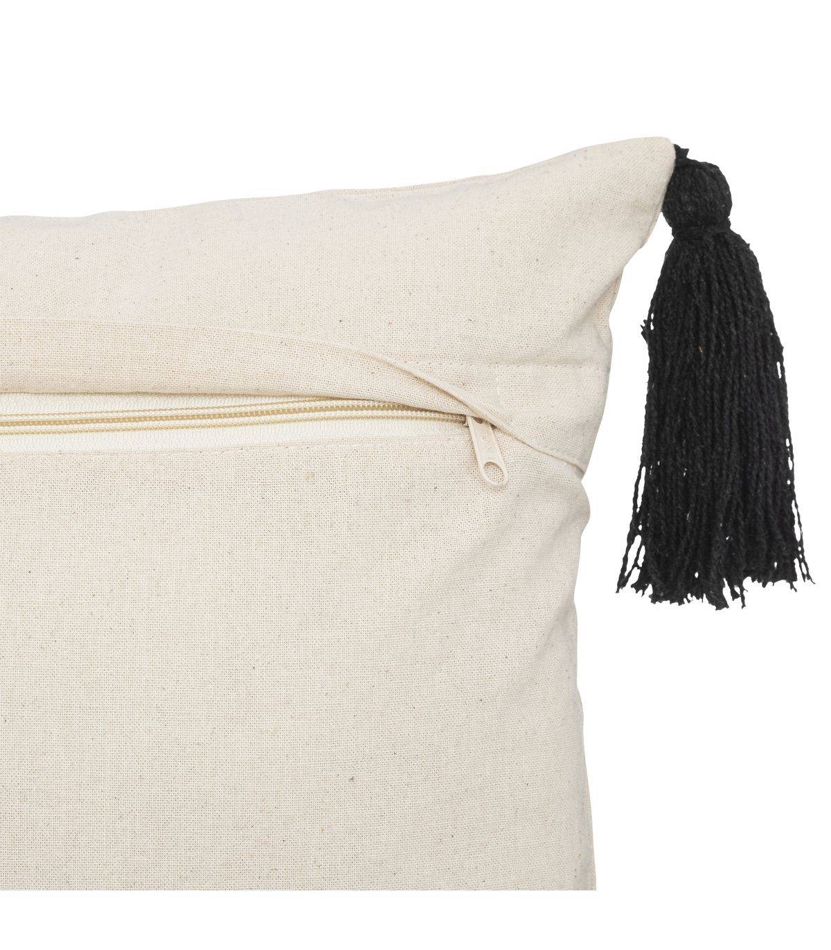 Coussin décoratif déhoussable en coton Multicolore motifs brodés 40 x 40 cm - Image 2