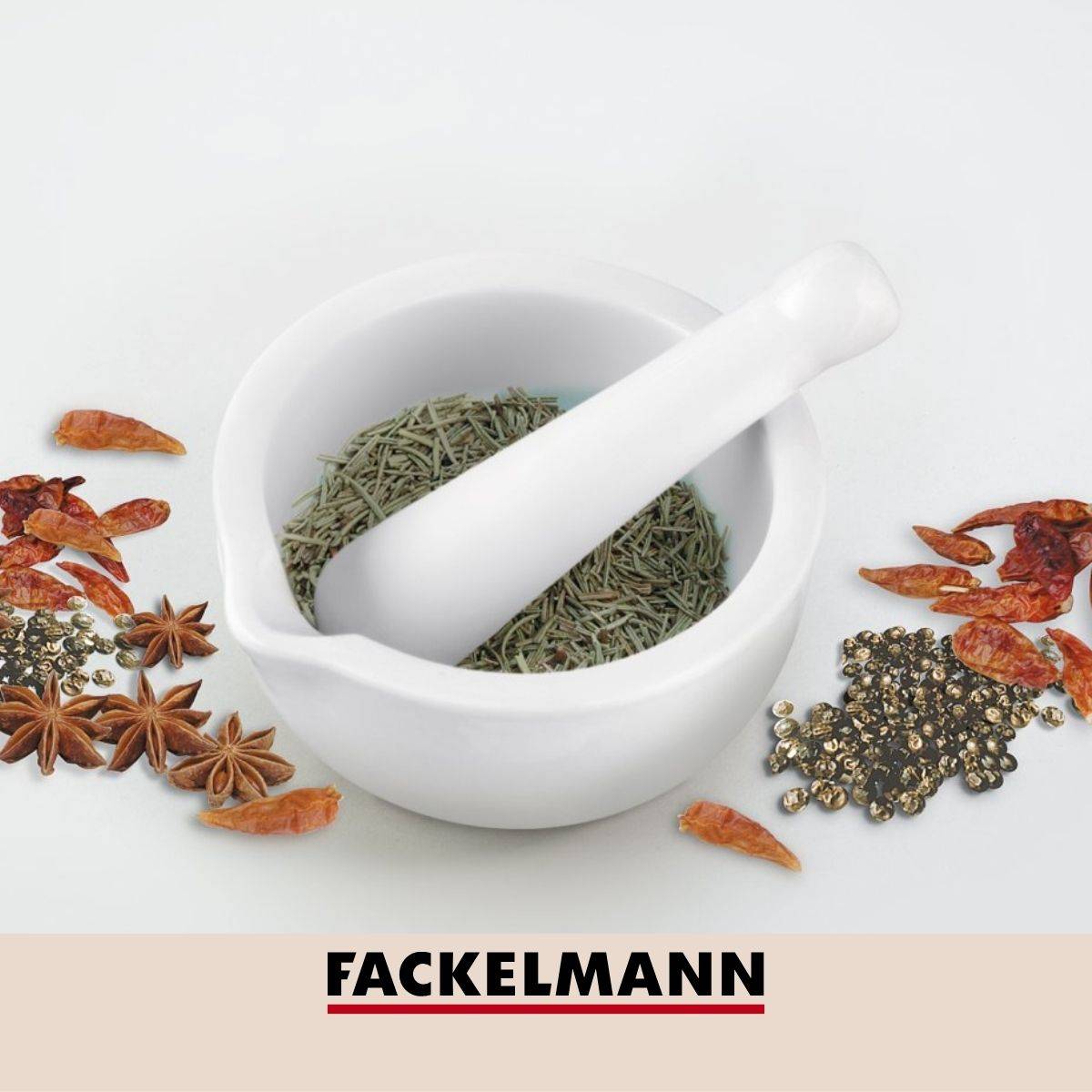 la Porcellana Preparazione Mortier et pilon en porcelaine