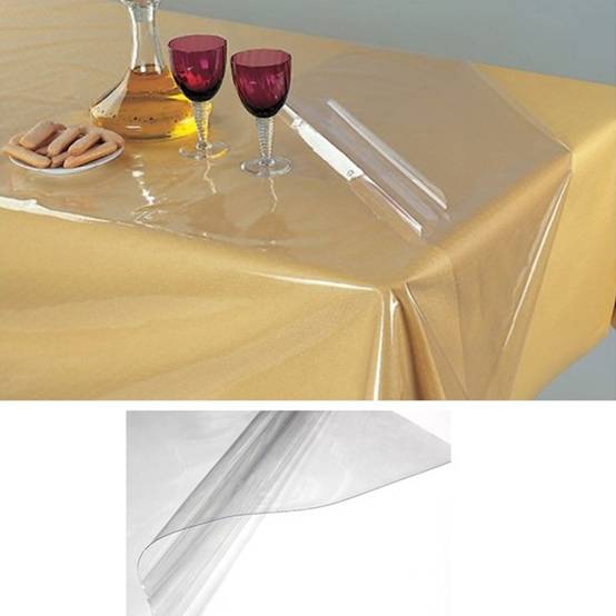 Nappe Transparente Epaisseur 20 Microns Taille 140X180CM Composition 100% PVC Caoutchouc Protecteur De Meubles - Image 2