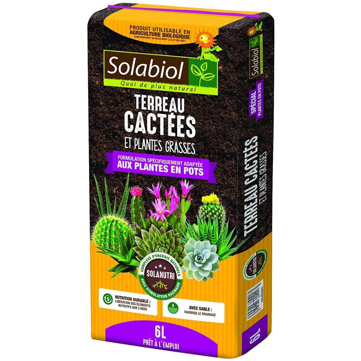Solabiol - Terreau Cactées et plantes grasses 6L SOLABIOL - Image 1