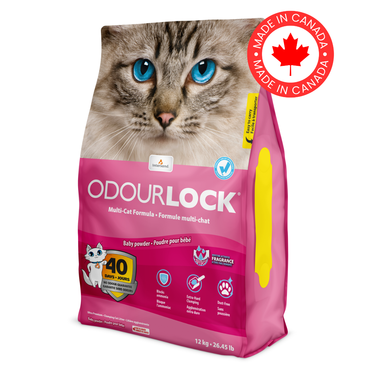 Intersand - Litière pour chat agglomérante 12 kg argile bentonite - INTERSAND