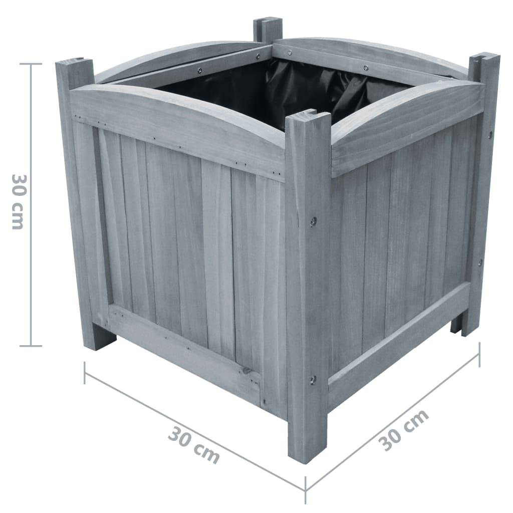 Prolenta Premium - Jardinière bois de pin gris  30 x 30 x 30 cm  - Prolenta premium p333.1 - Image 4