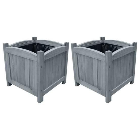 Prolenta Premium - Jardinière bois de pin gris 30 x 30 x 30 cm - Prolenta premium p333.1 - Image 2