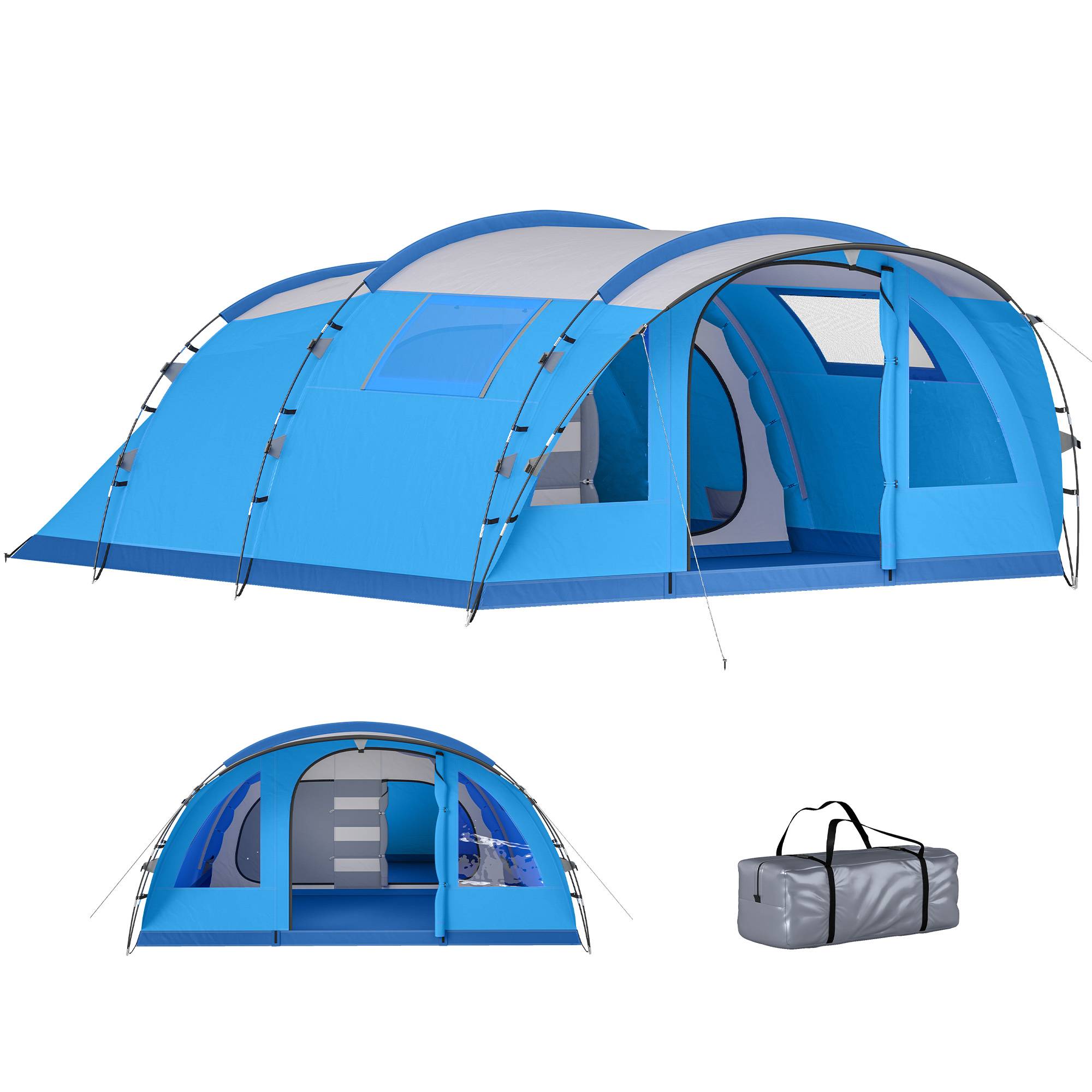 ComfortXL - Tente tunnel familiale polyester camping 5 personnes imperméable 505x390cm - ComfortXL Outdoor Living - Image 1