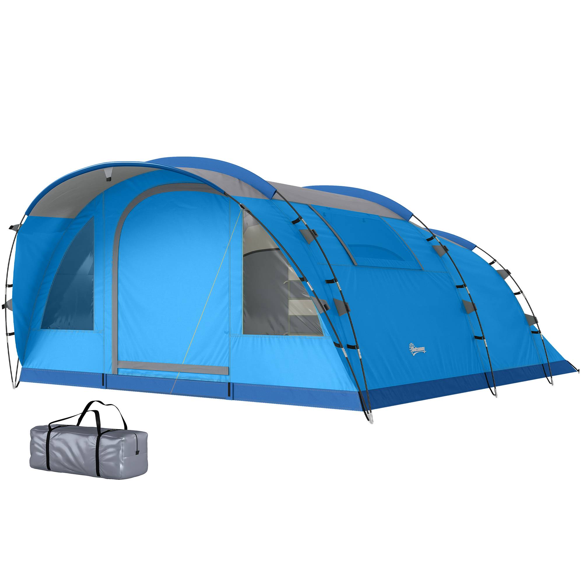ComfortXL - Tente tunnel familiale polyester camping 5 personnes imperméable 505x390cm - ComfortXL Outdoor Living - Image 2