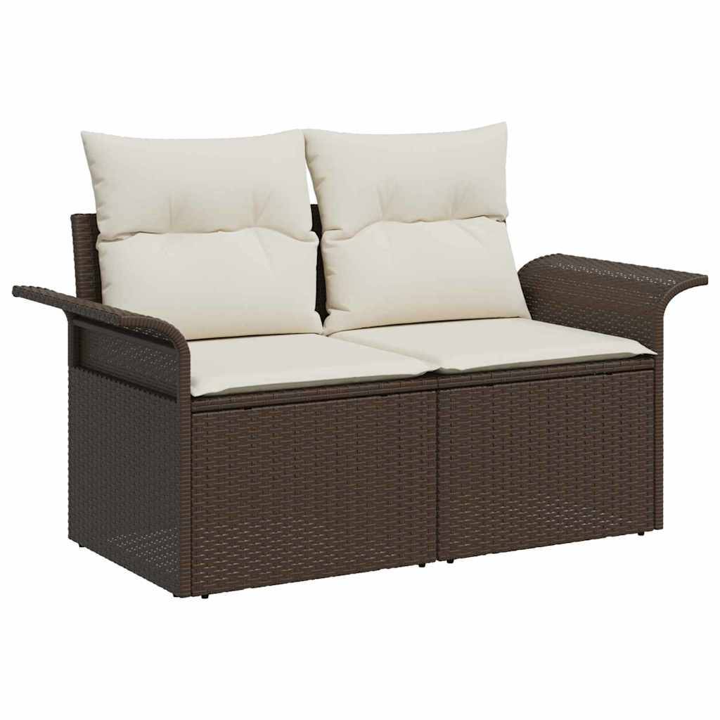 Vidaxl - Ensemble de canapé de jardin 7 pcs Marron Poly rotin vidaXL 3348314 - Image 5