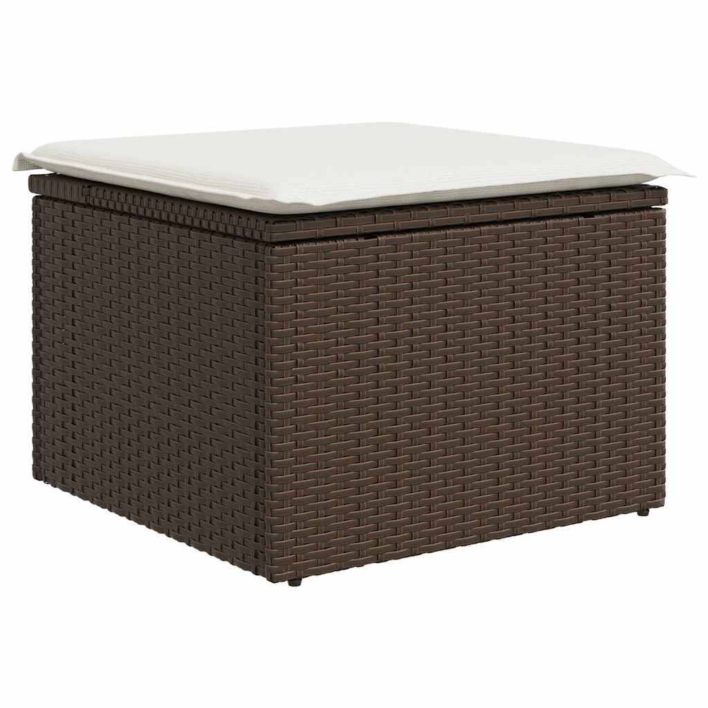 Vidaxl - Ensemble de canapé de jardin 7 pcs Marron Poly rotin vidaXL 3348314 - Image 6