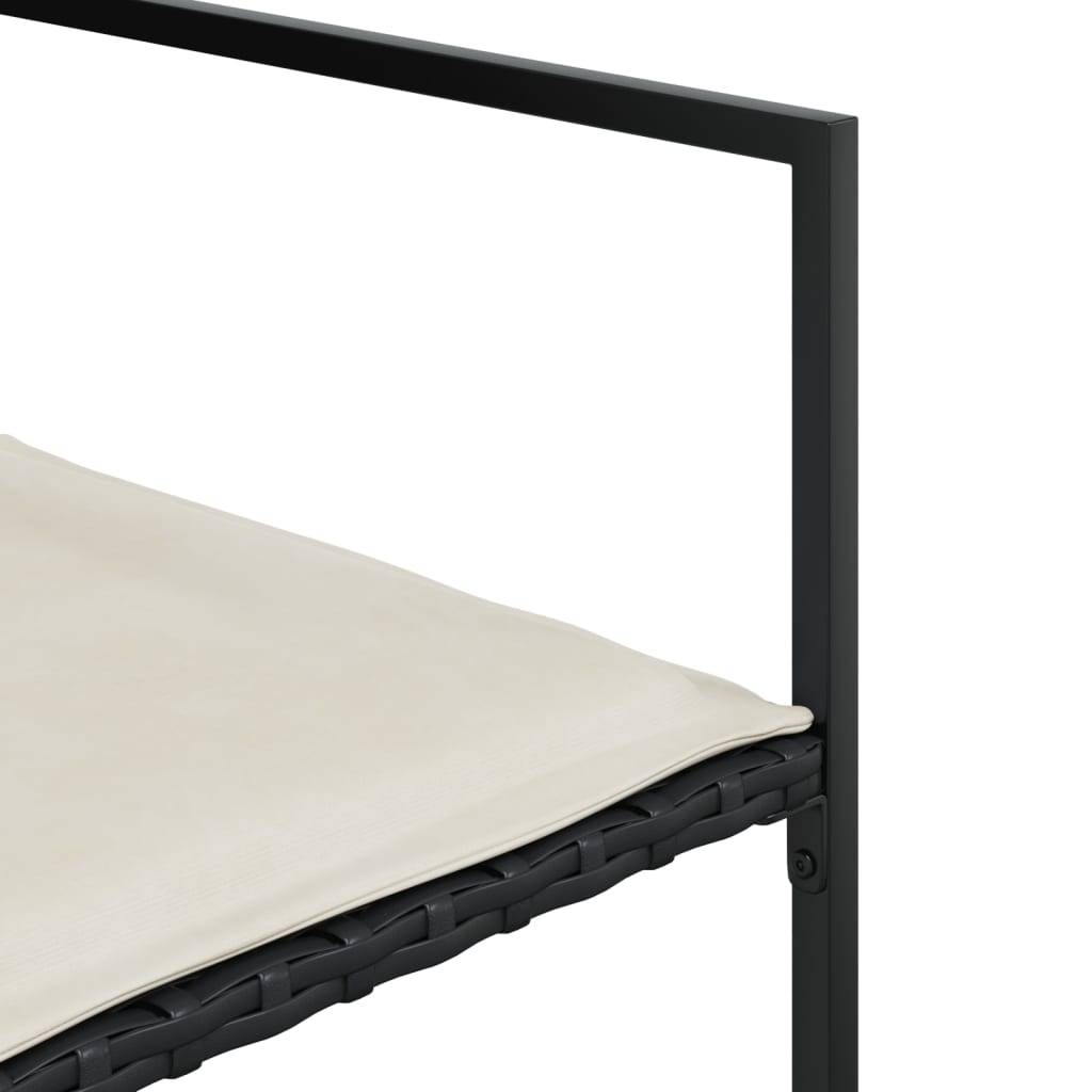 Vidaxl - Ensemble à manger de jardin coussins 5pcs noir résine tressée vidaXL 3295058 - Image 4