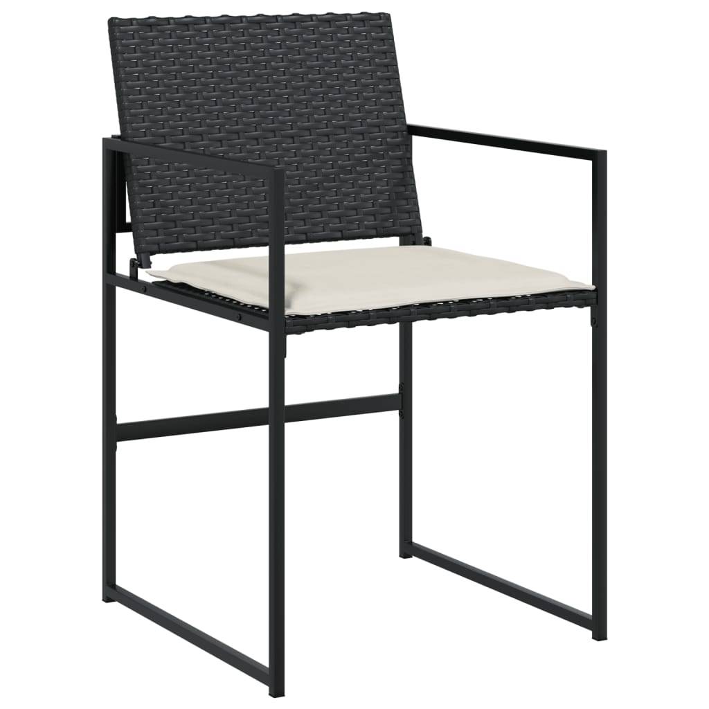 Vidaxl - Ensemble à manger de jardin coussins 5pcs noir résine tressée vidaXL 3295058 - Image 8