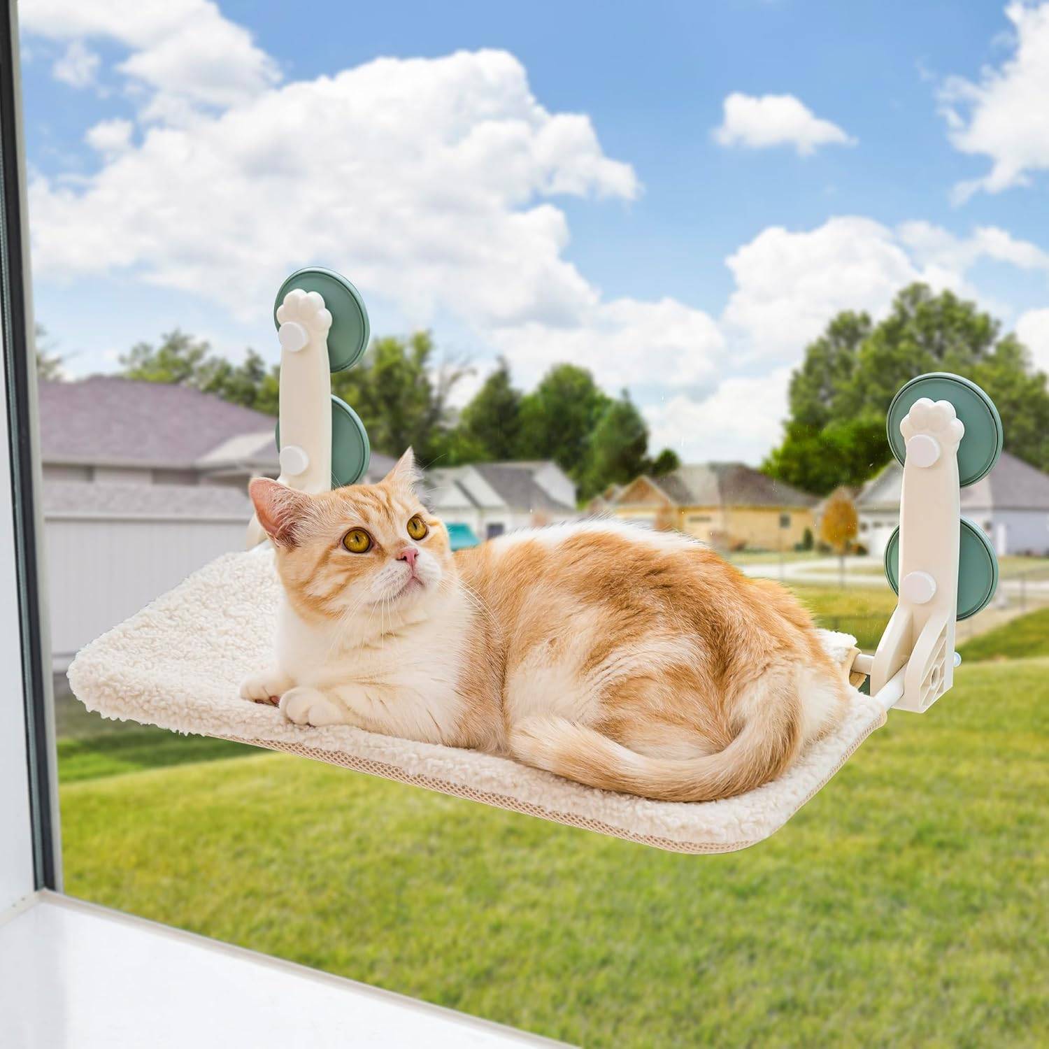 Hamac Chat Fenetre Pliable Beige S