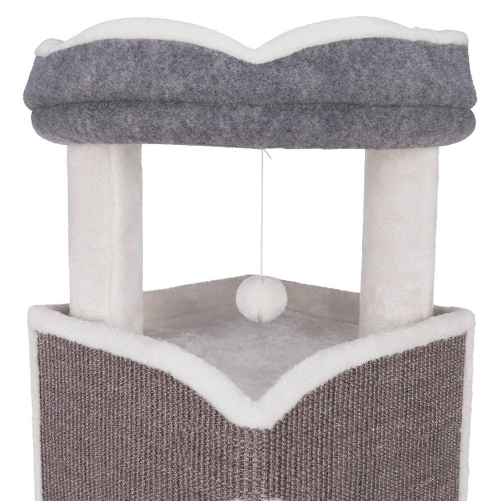 Trixie - Arbre à chat tour Arma 38 x 38 x hauteur 98 cm couleur gris et blanc - Image 5